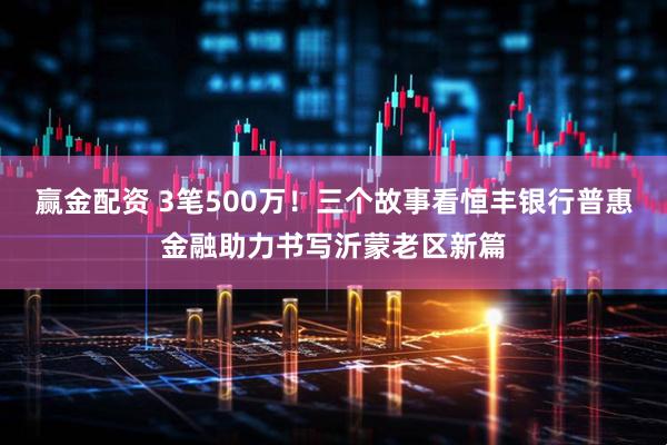 赢金配资 3笔500万！三个故事看恒丰银行普惠金融助力书写沂蒙老区新篇